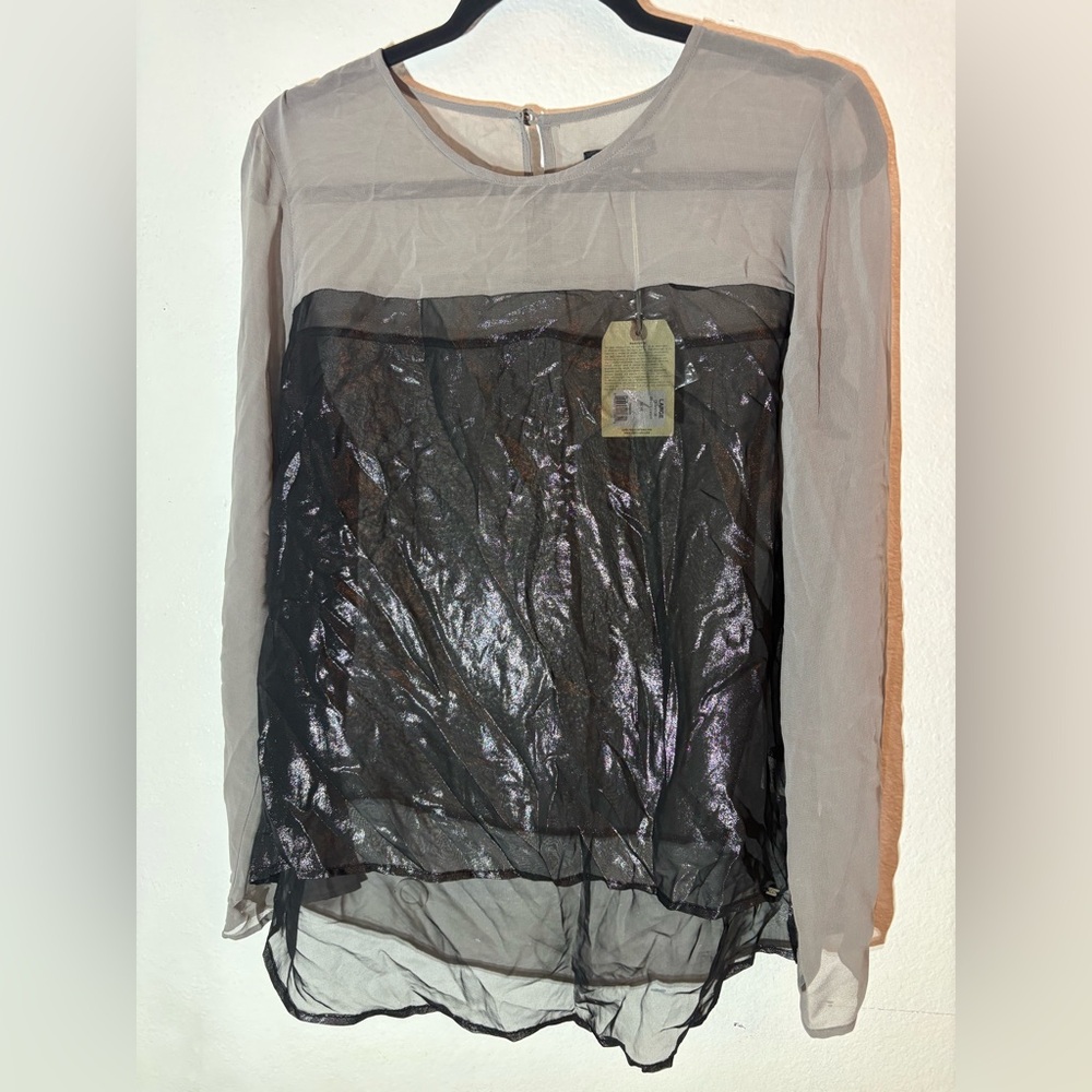 OBEY Sheer Black and Gray Women's Top